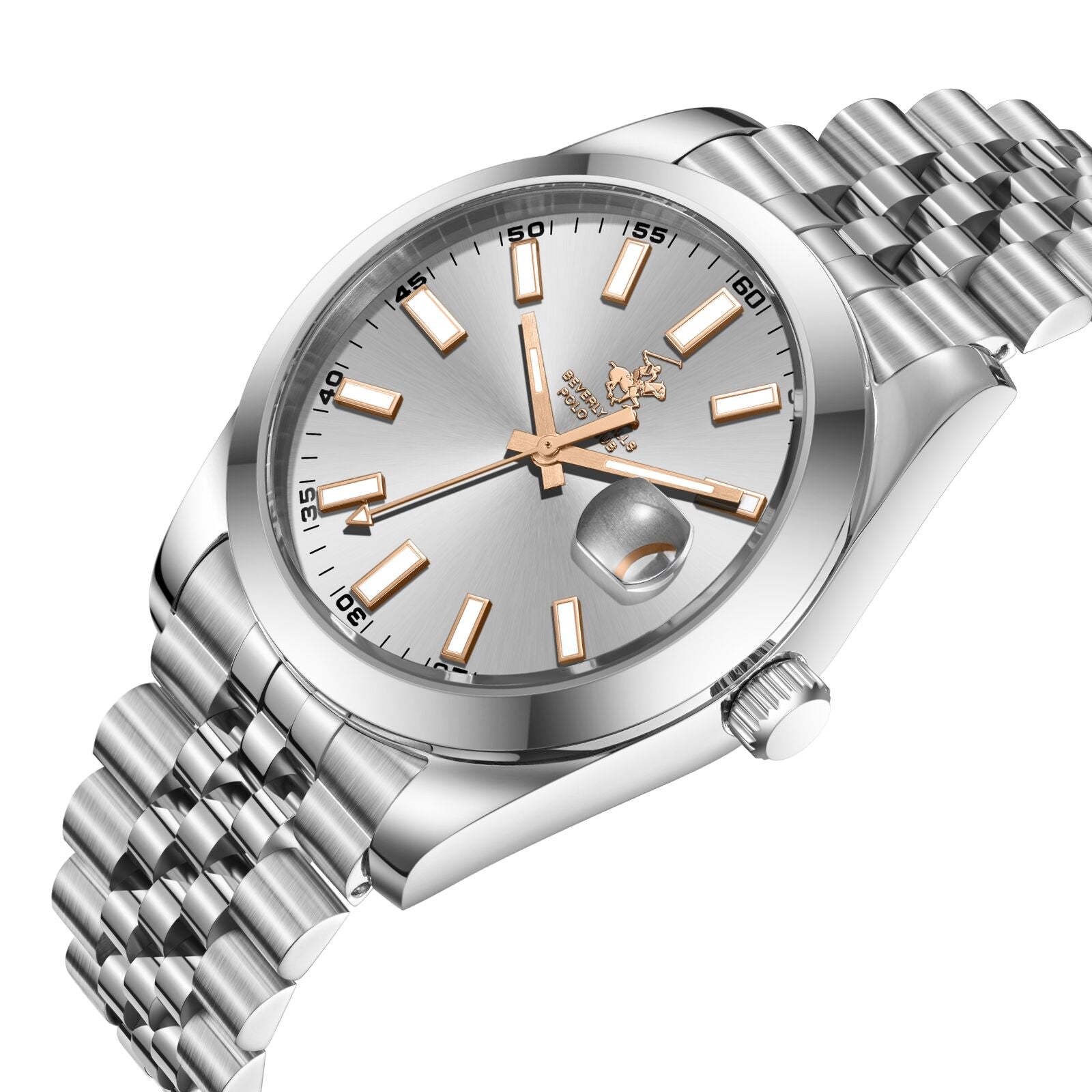 Beverly Hills Polo Club All Silver Grey Dial Date Watch BP3810X.330 Secondary image