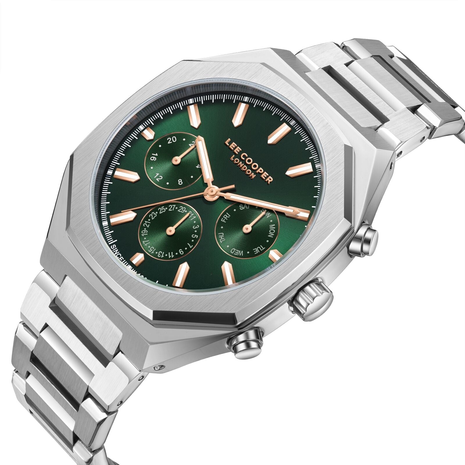 Lee Cooper Multifunction Green Dial Silver Men's Watch - LC08045.370 Secondary image