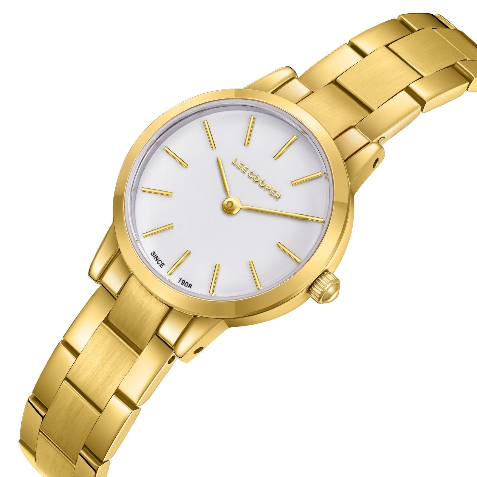 Lee Cooper Crystals White MOP Dial Gold Watch - LC08098.120 Secondary image