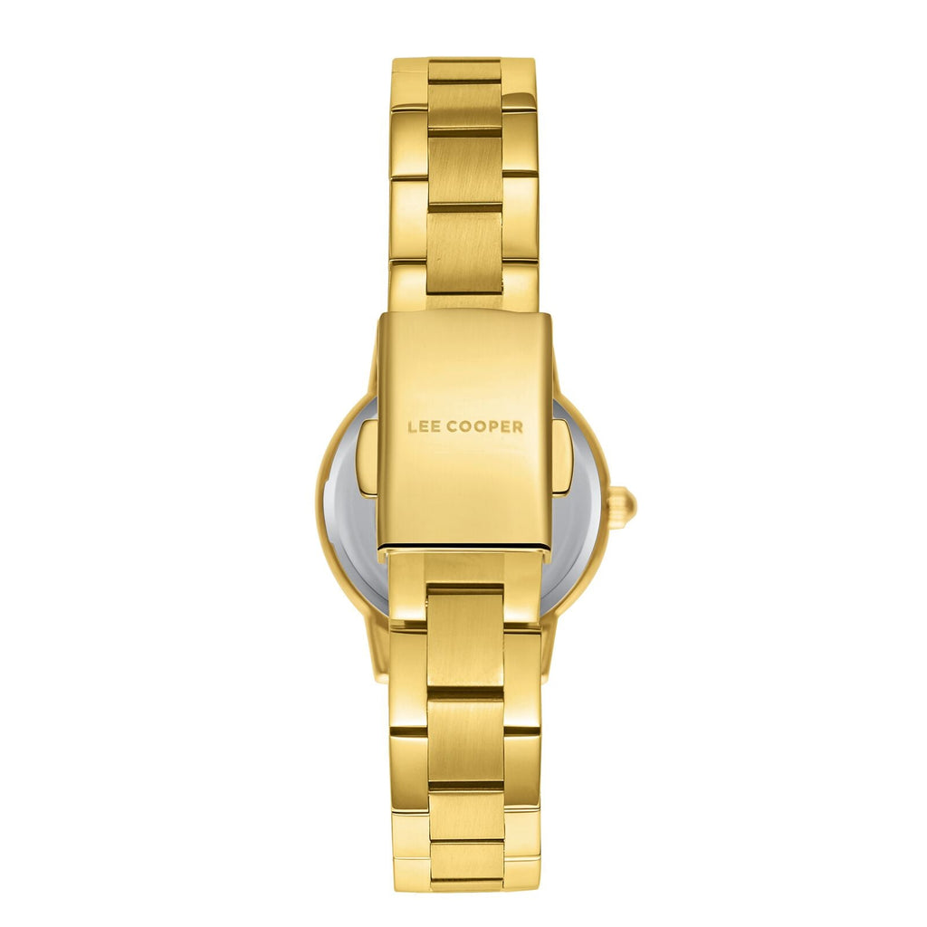 Lee Cooper Crystals White MOP Dial Gold Watch - LC08098.120