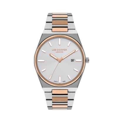 Lee Cooper LC07608.530 two-tone watch with silver dial and rose gold accents