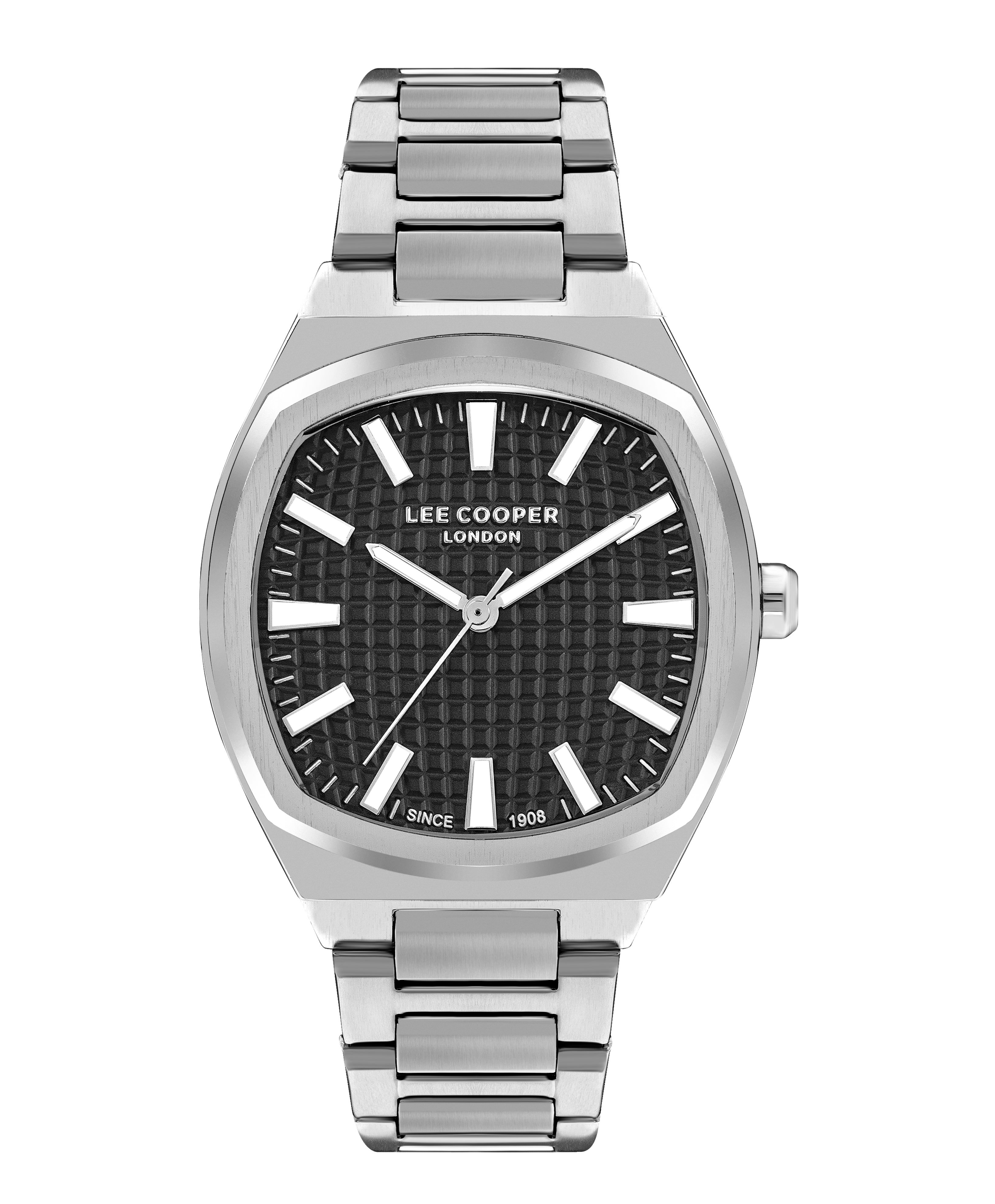 Lee Cooper Square Black Dial Silver Watch – LC07984.350 Main image