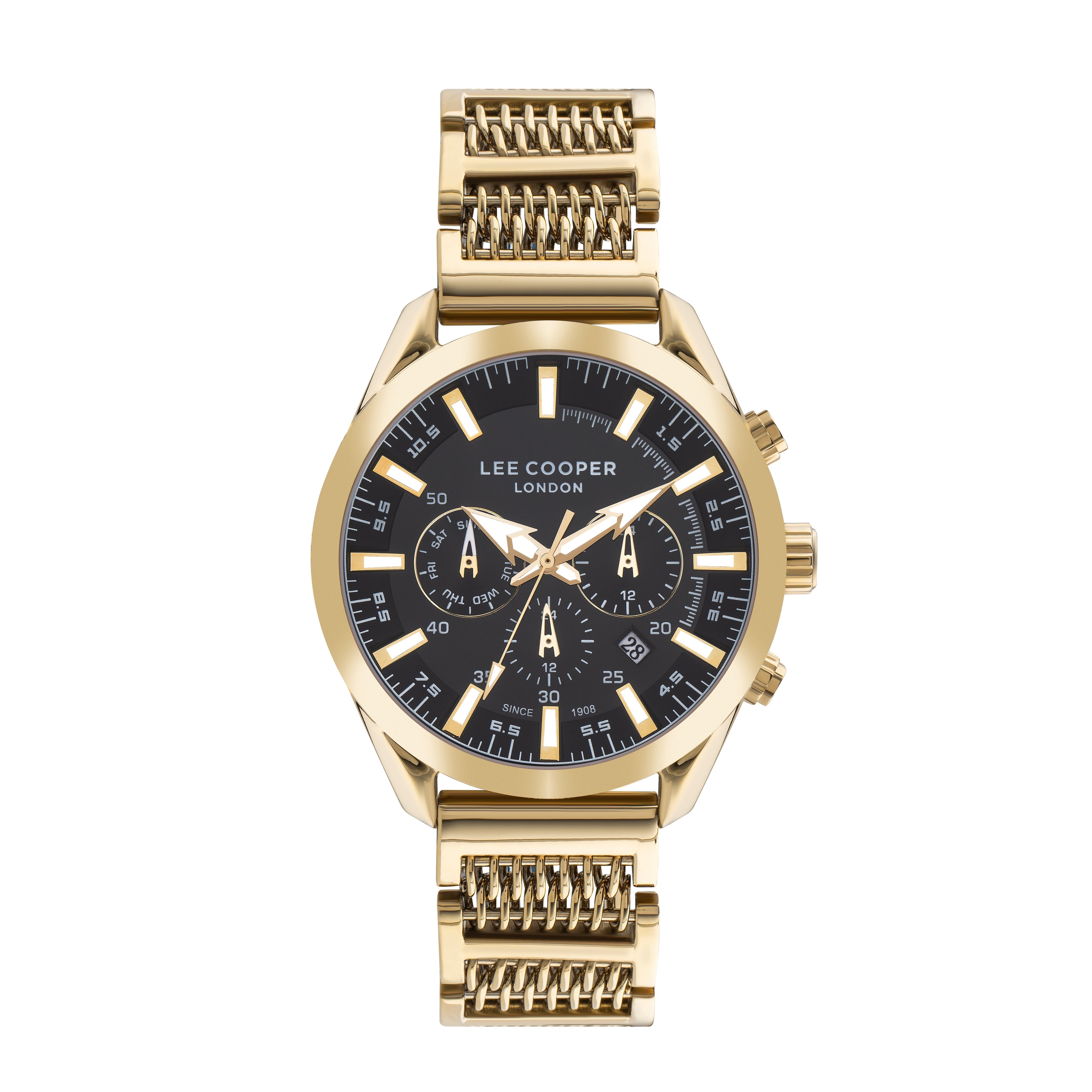 Lee Cooper Multifunction Black Dial Gold Watch – LC07556.150 Hoofdafbeelding