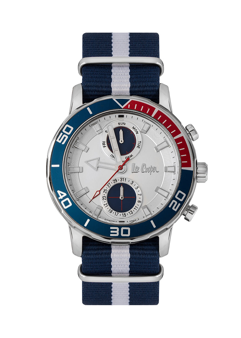 Lee Cooper Multi-Function White Dial Two Tone NATO Watch – LC06926.339
