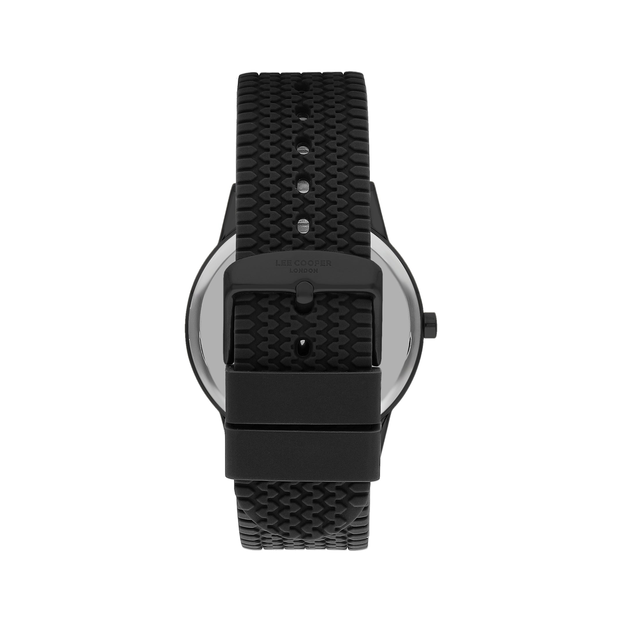 Lee Cooper Watch Grey Dial Graphite Silicone Strap – LC07715.651
