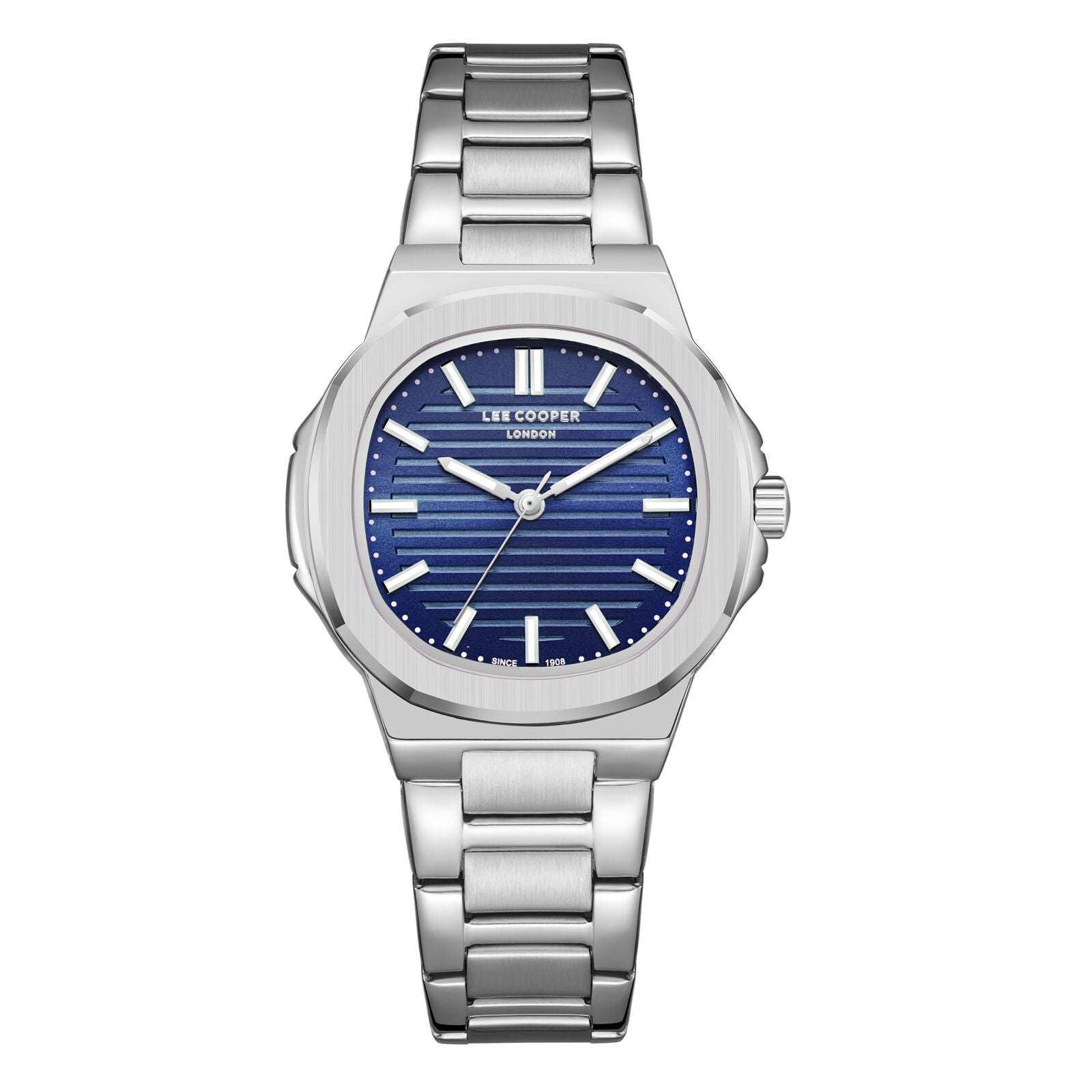 Lee Cooper Classic Square Case Blue Dial Silver Watch - LC08017.390 Main image