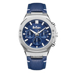 Lee Cooper Multifunction Blue Dial and Genuine Leather Silver Watch - LC07992.399