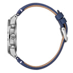 Lee Cooper Multifunction Blue Dial and Genuine Leather Silver Watch - LC07992.399