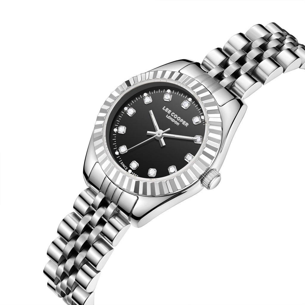 Lee Cooper 28MM Silver Analog Metal Strap Watch – LC07956.350