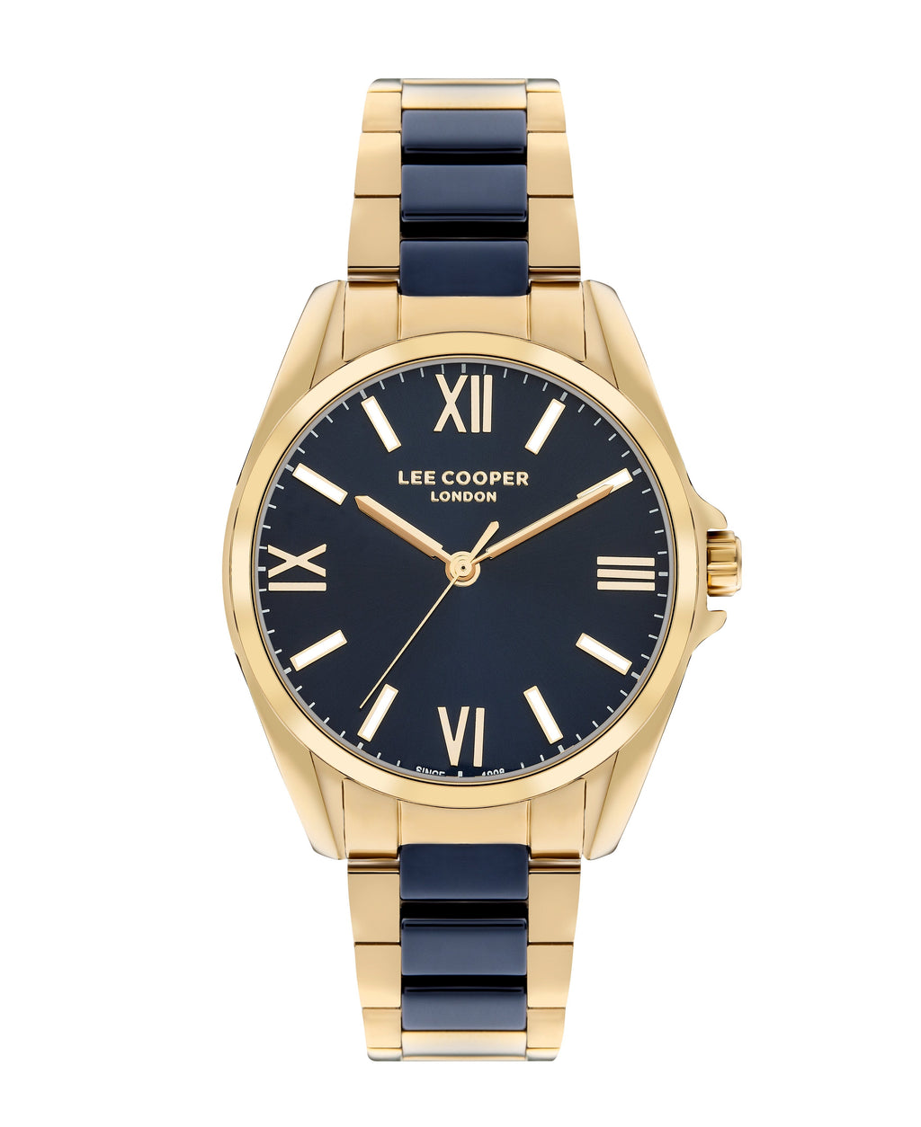 Lee Cooper Elegance Navy Blue Dial Two tone Watch – LC07873.270