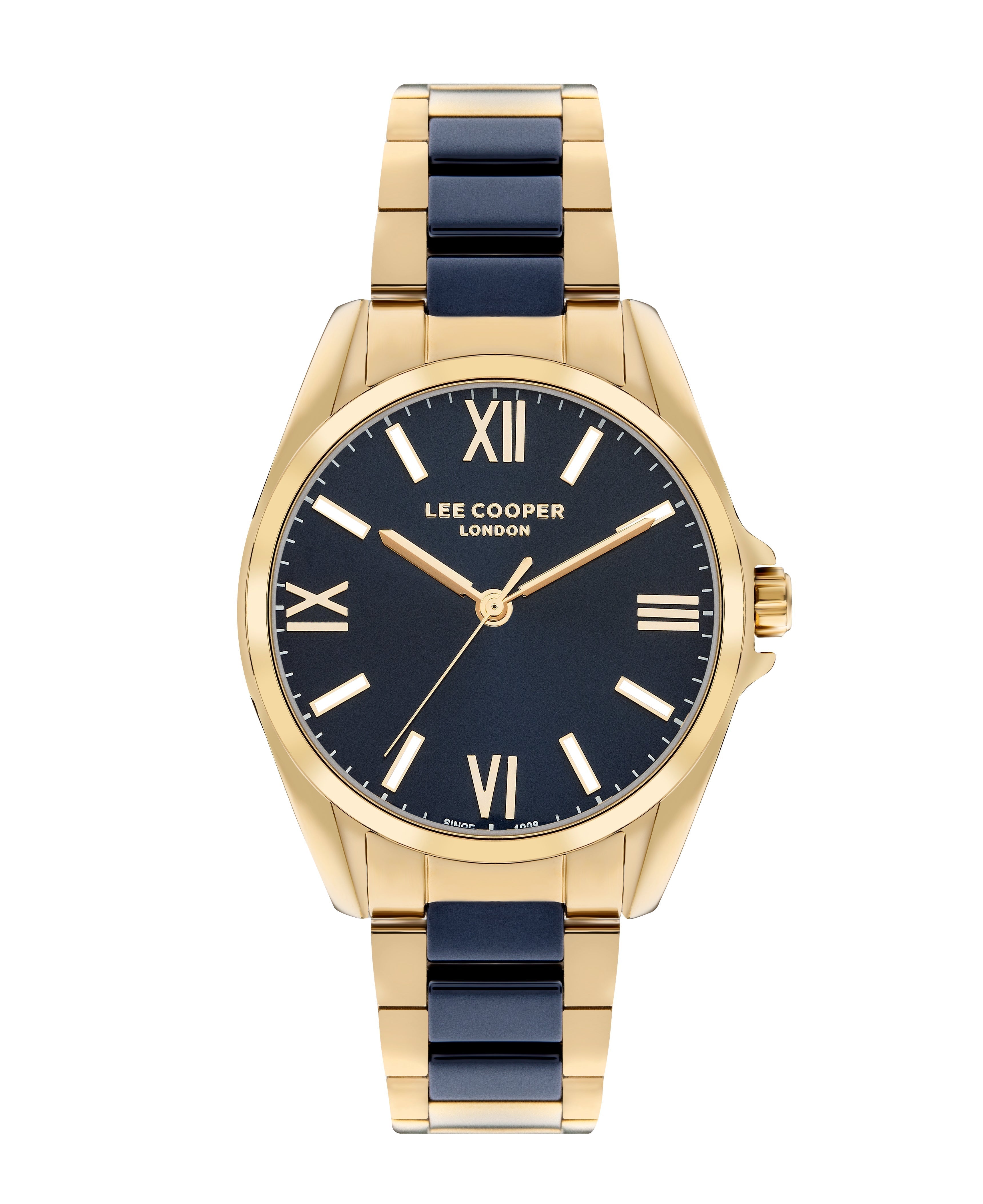 Lee Cooper Elegance Navy Blue Dial Two tone Watch – LC07873.270 Hoofdafbeelding