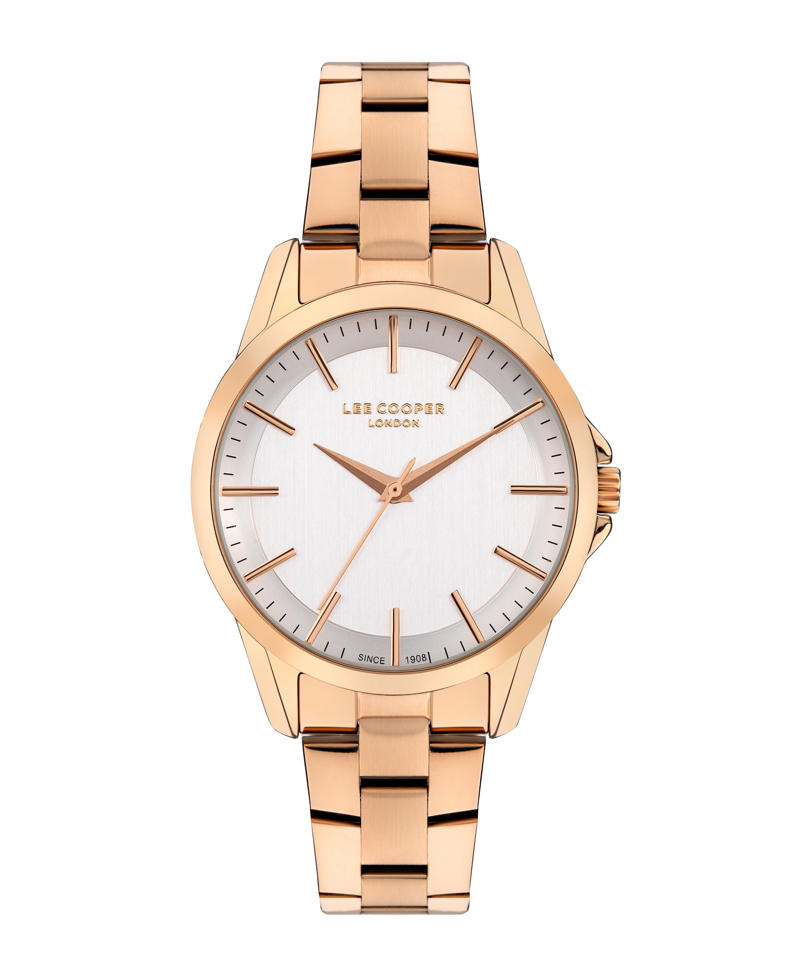Lee Cooper Classic Silver Dial Rose Gold Watch – LC07923.430 Main image