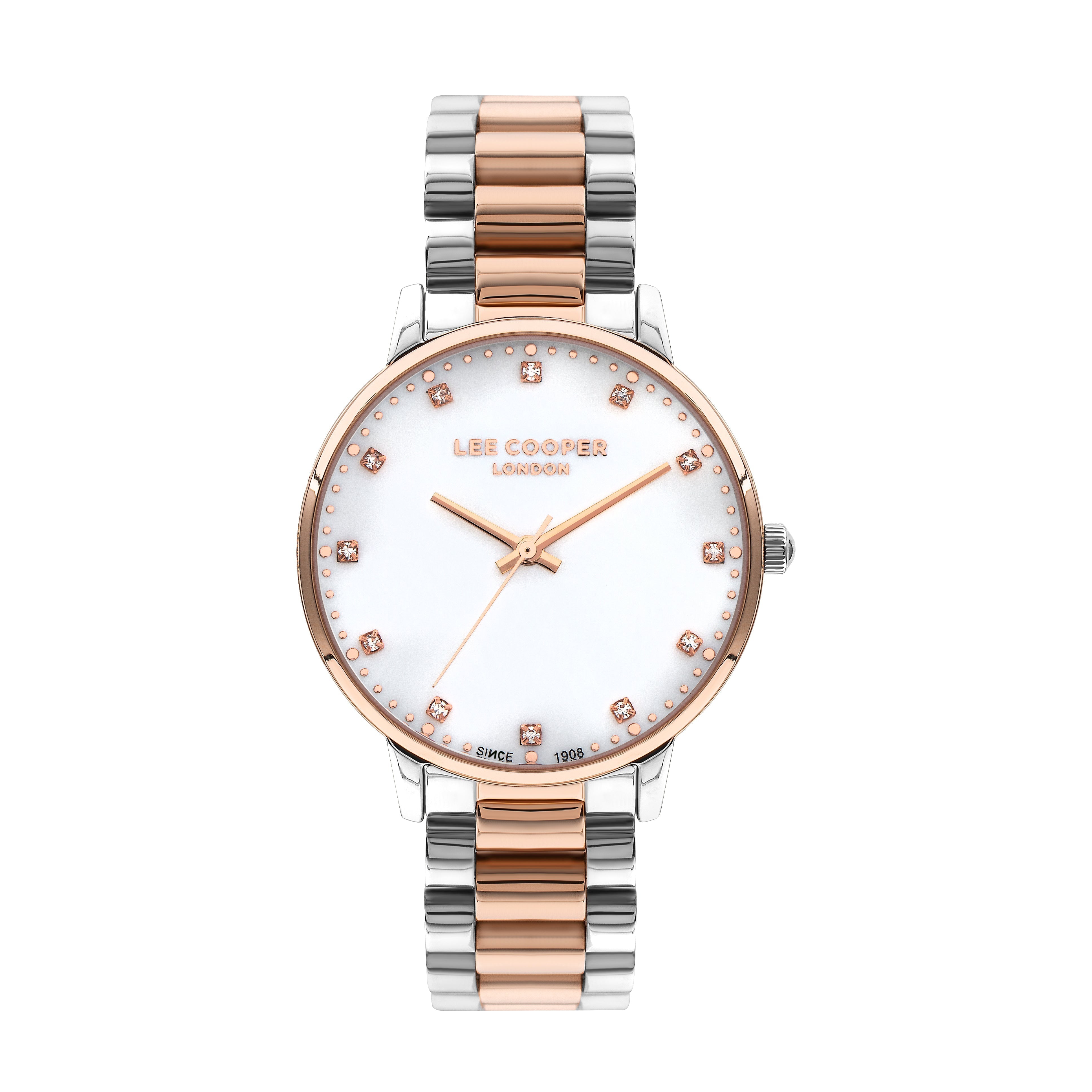 Lee Cooper Classic White MOP Dial Two Tone Watch – LC07548.520 Main image