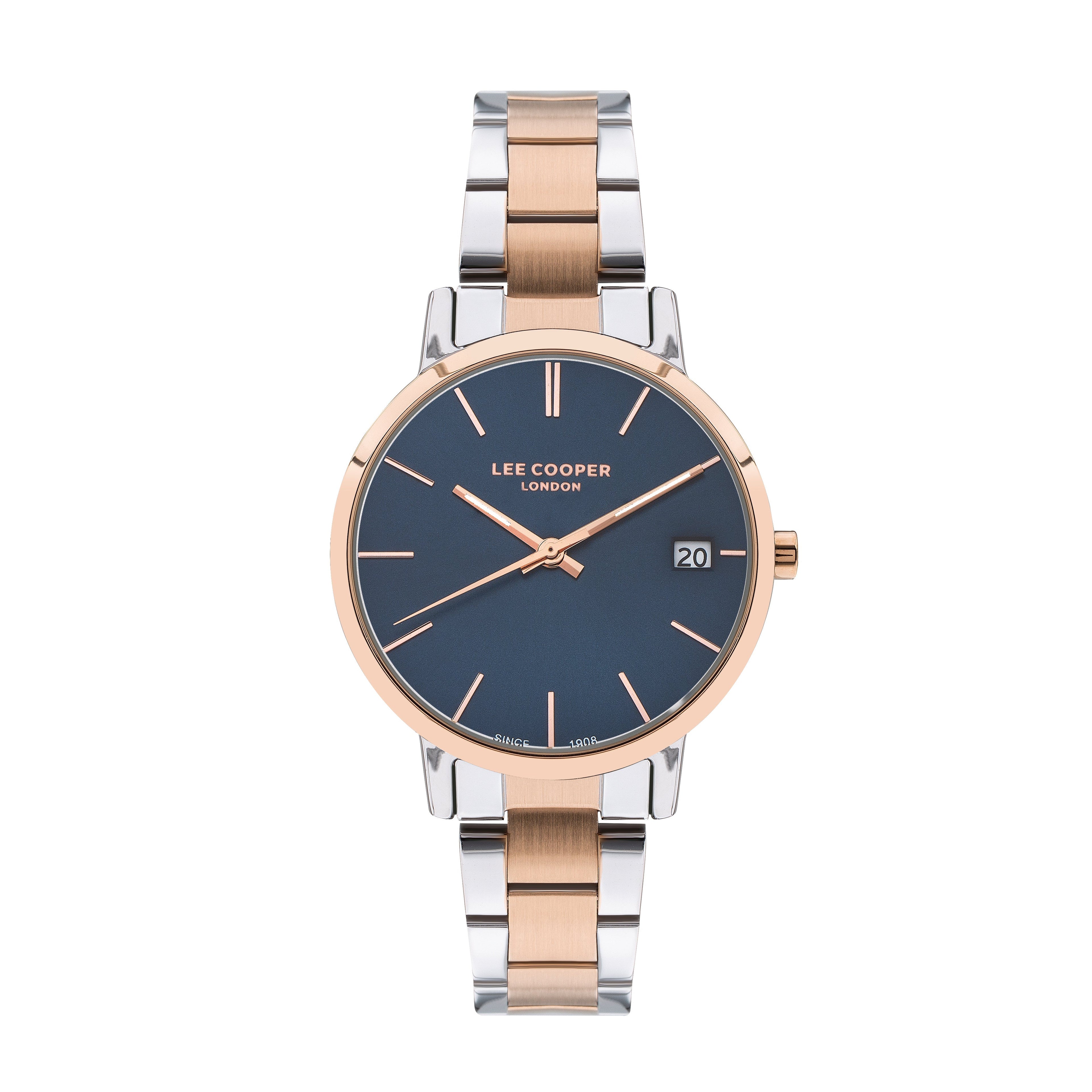 Lee Cooper Elegance Date Window Blue Dial Two-Toned Watch – LC07447.590