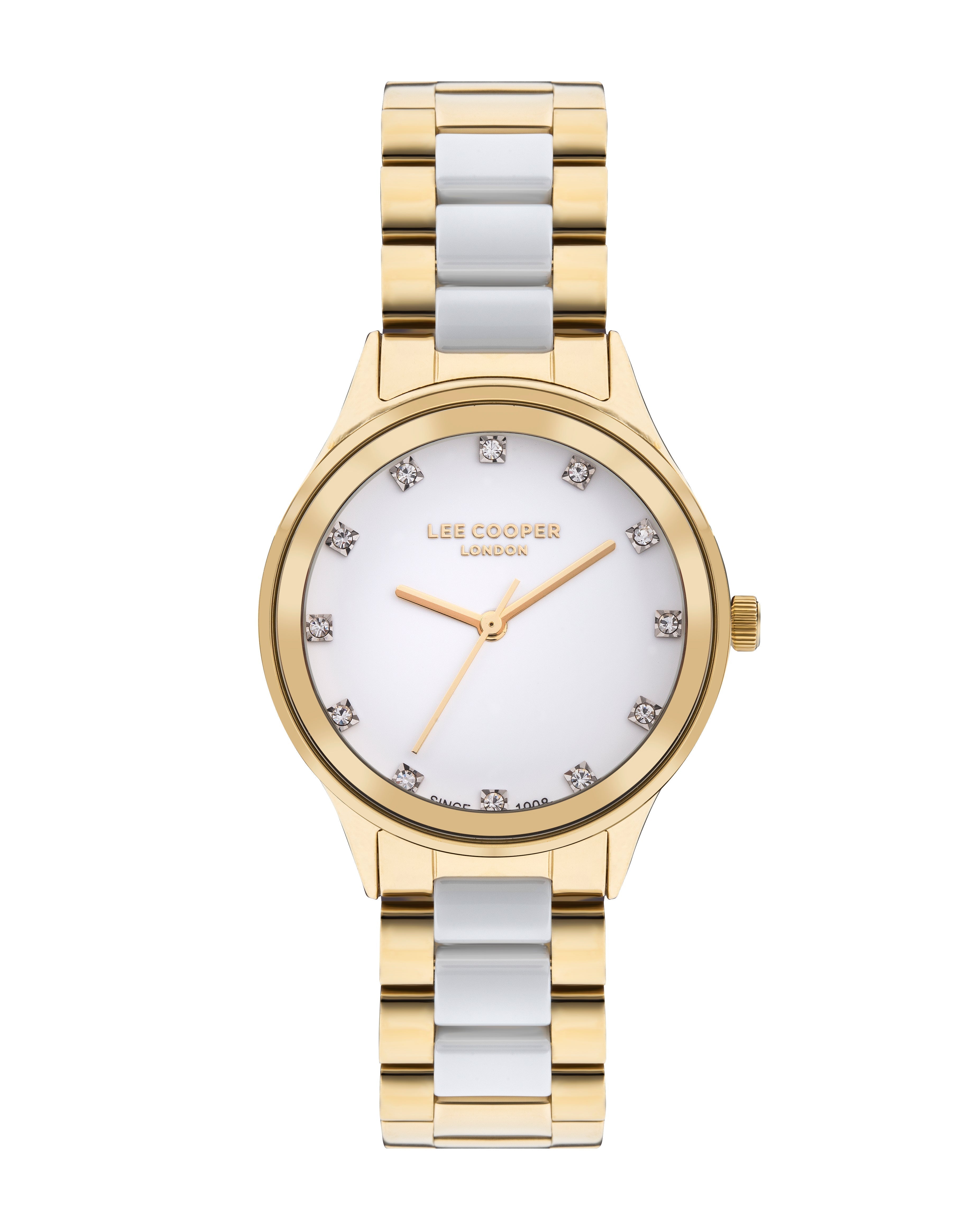Lee Cooper Classic White MOP Dial Two-Tone Watch – LC07874.130 Main image