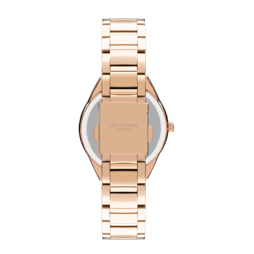 Lee Cooper StyleWork Multifunction White MOP Dial Rose Gold Watch – LC07456.420