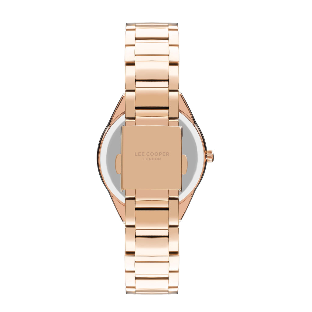 Lee Cooper StyleWork Multifunction White MOP Dial Rose Gold Watch – LC07456.420