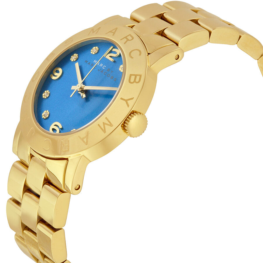 Marc By Marc Jacobs Amy Blue Dial Gold Tone Watch MBM3303 Secundaire afbeelding