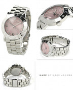 Marc By Marc Jacobs Amy Pink Dial Silver Watch MBM3300
