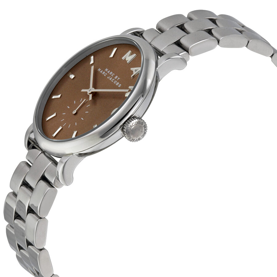 Marc By Marc Jacobs Baker horloge met bruine wijzerplaat en zilverkleurige afwerking MBM3329 Secundaire afbeelding