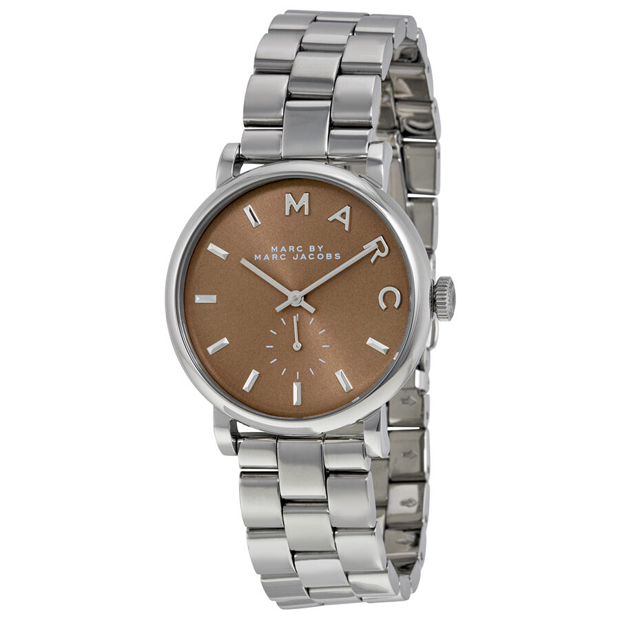 Marc By Marc Jacobs Baker Brown Dial Silver Tone Watch MBM3329 Hoofdafbeelding
