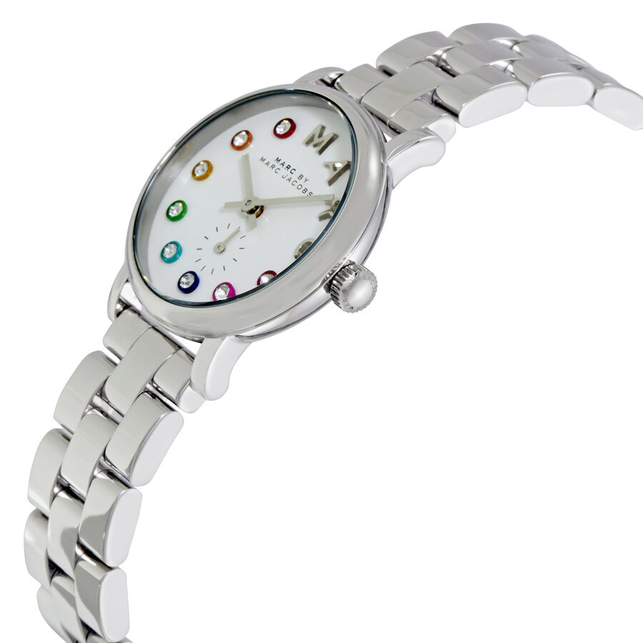 Marc By Marc Jacobs Baker Crystal Markers Silver Watch MBM3423