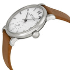 Marc By Marc Jacobs Baker White Dial Silver Tone Brown Leather Watch MBM1265