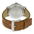 Marc By Marc Jacobs Baker White Dial Silver Tone Brown Leather Watch MBM1265
