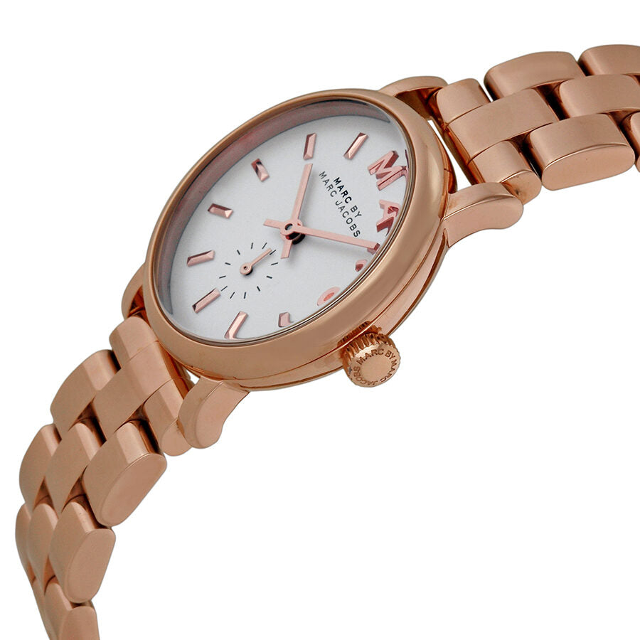 Marc By Marc Jacobs Baker White Dial Rose Gold Watch MBM3248