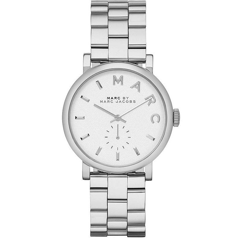 Marc By Marc Jacobs Baker White Dial  Silver Watch MBM3242