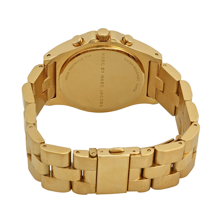 Marc By Marc Jacobs Blade Chronograph Gold Dial Gold Tone Watch MBM3101