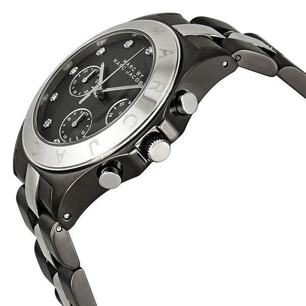 Marc By Marc Jacobs Blade Chronograph Gunmetal Silver Tone Horloge MBM3179 Secundaire afbeelding