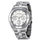 Marc By Marc Jacobs Blade Chronograph Date Crystal Markers Silver Watch MBM3100