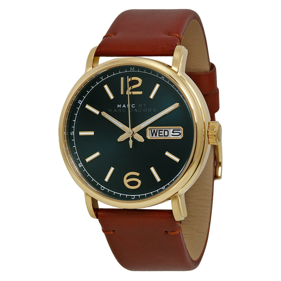 Marc By Marc Jacobs Fergus Black Dial Brown Leather Watch MBM5077 (Defect) Hoofdafbeelding