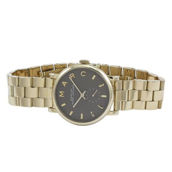 Marc By Marc Jacobs Baker horloge met grijze wijzerplaat en vergulde afwerking MBM3281 Secundaire afbeelding