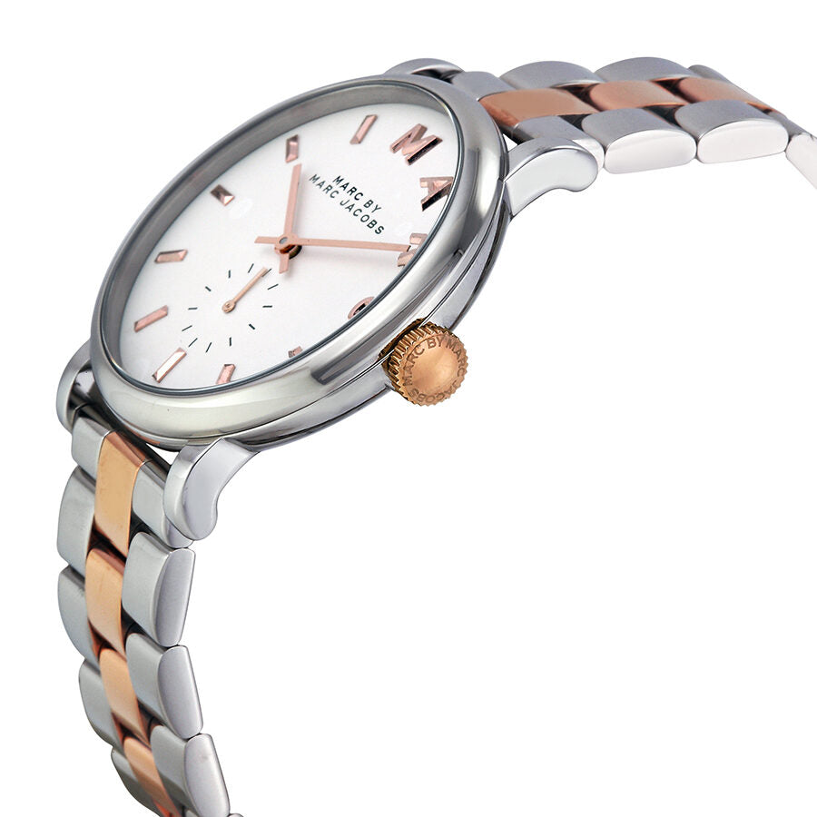 Marc By Marc Jacobs Baker horloge met gouden indexen en zilveren wijzerplaat MBM3312 Secundaire afbeelding