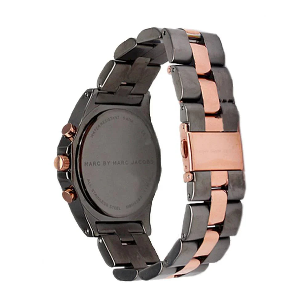 Marc By Marc Jacobs Blade Chronograaf Horloge met Grijze Wijzerplaat en Tweekleurige Horloge MBM8583 Secundaire afbeelding