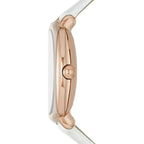Marc Jacobs White leather White Dial Rose Gold Watch MJ8678