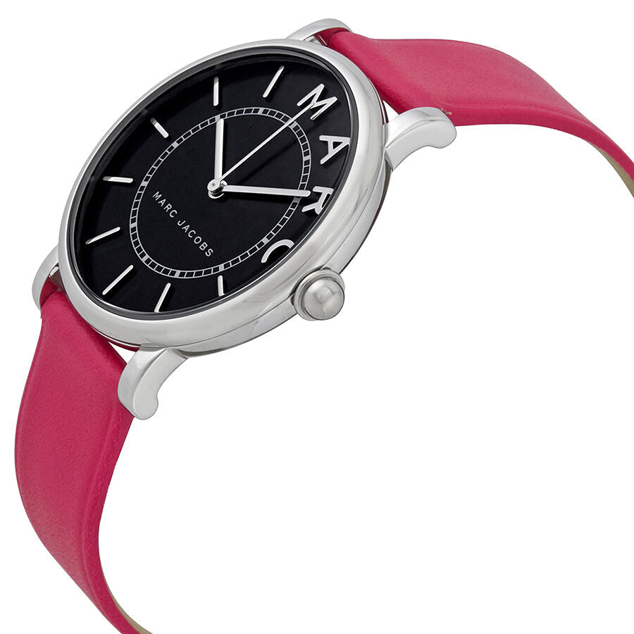 Marc Jacobs Roxy Black Dial Pink Leather Silver Watch MJ1535 Secundaire afbeelding