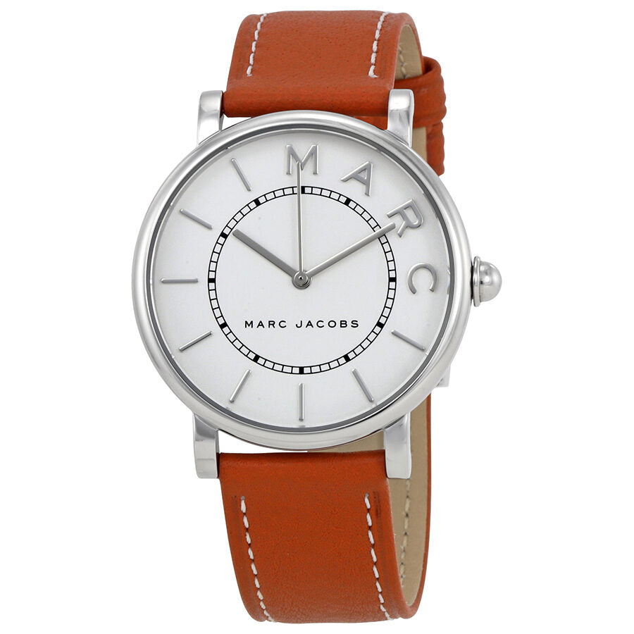 Marc Jacobs Roxy White Dial Brown Leather Silver Watch MJ1571 Hoofdafbeelding