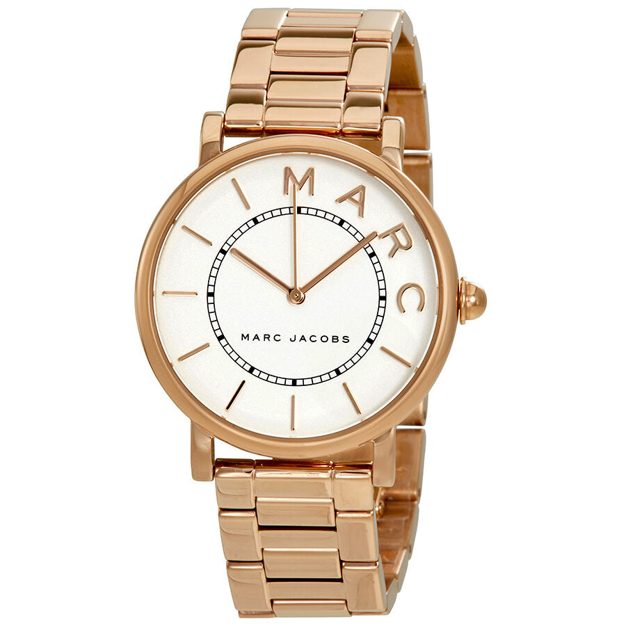Marc Jacobs Roxy horloge met witte wijzerplaat en roségouden accenten MJ3523 Hoofdafbeelding