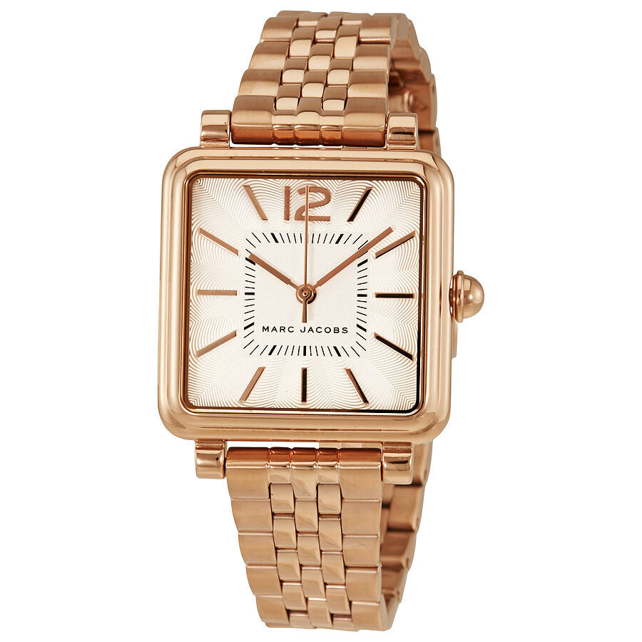 Marc Jacobs Vic horloge met witte wijzerplaat en roségouden afwerking MJ3514 Hoofdafbeelding