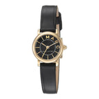 Marc Jacobs Classic Black Dial Black Leather Gold Tone Watch MJ1585