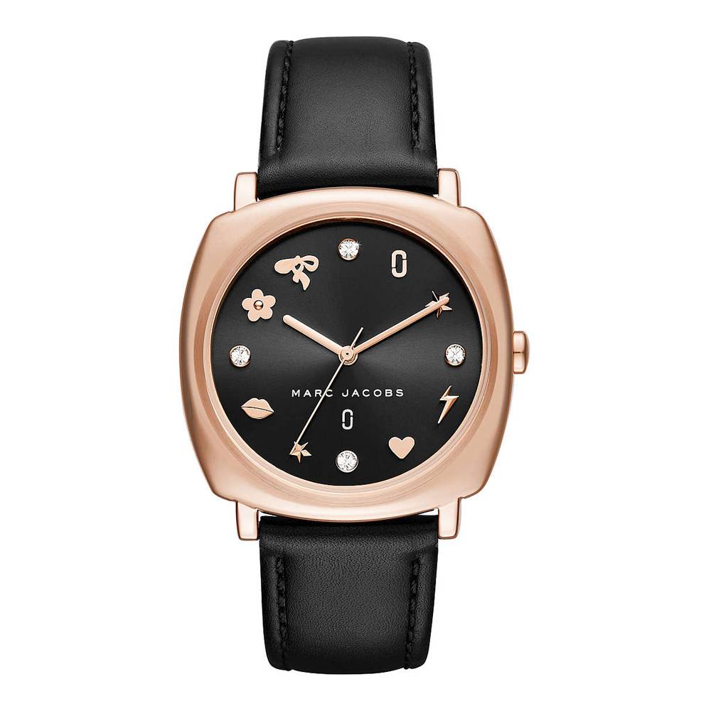 Marc Jacobs Mandy Black Dial Rose Gold Watch MJ1565