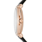 Marc Jacobs Mandy Black Dial Rose Gold Watch MJ1565