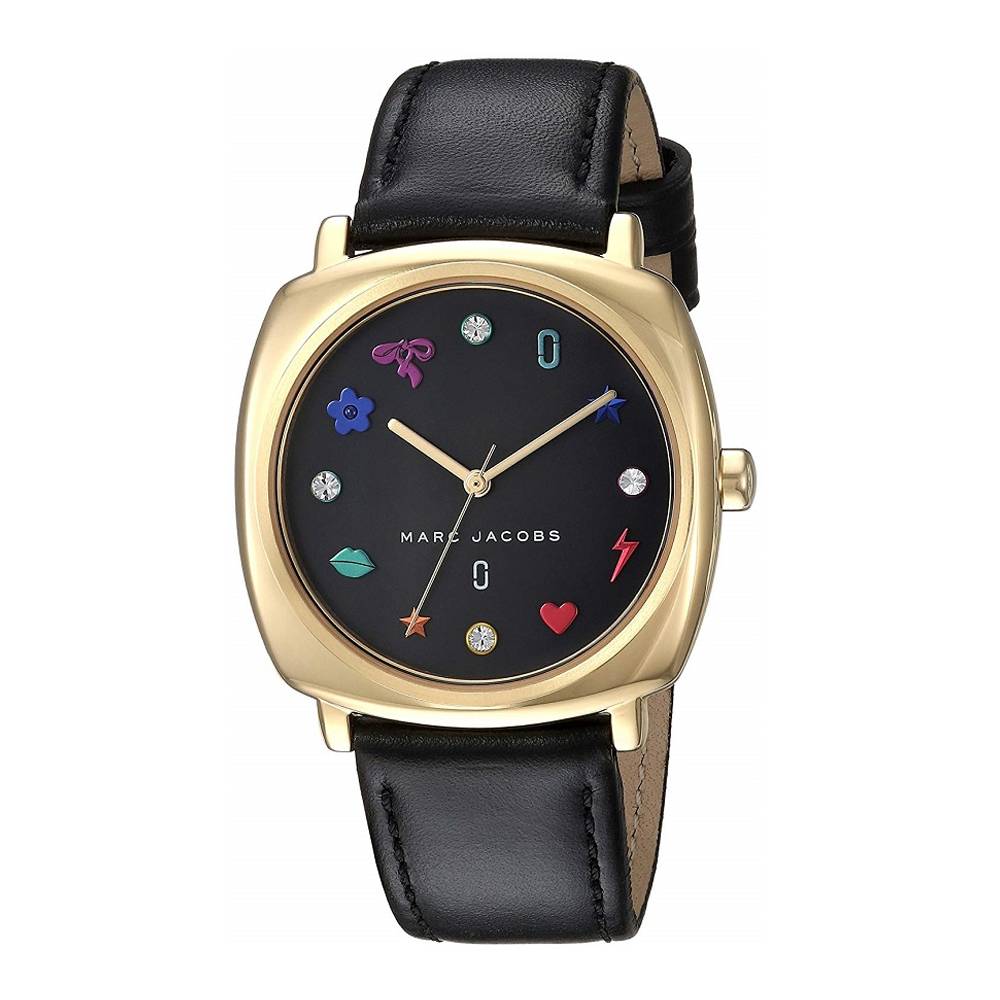 Marc Jacobs Mandy horloge met zwarte wijzerplaat en gouden accenten MJ1597 Hoofdafbeelding