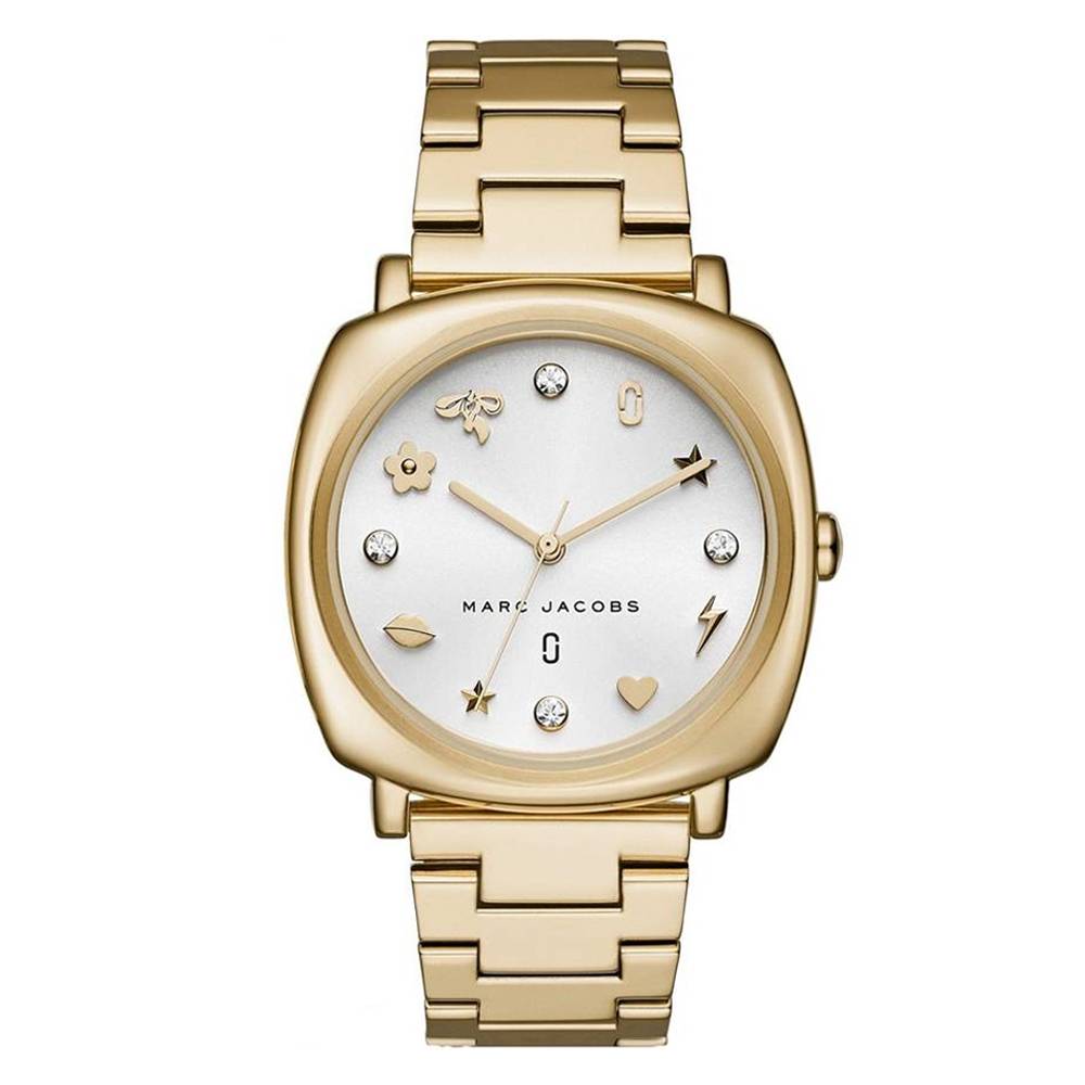 Marc Jacobs Mandy horloge met witte wijzerplaat en gouden accenten MJ3573 Hoofdafbeelding