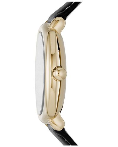Marc Jacobs Mandy White Dial Black Leather Gold Watch MJ1564 Secundaire afbeelding