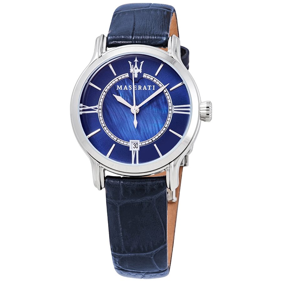 Maserati Epoca Blue Dial Blue Leather Ladies Watch R8851118502 Main image