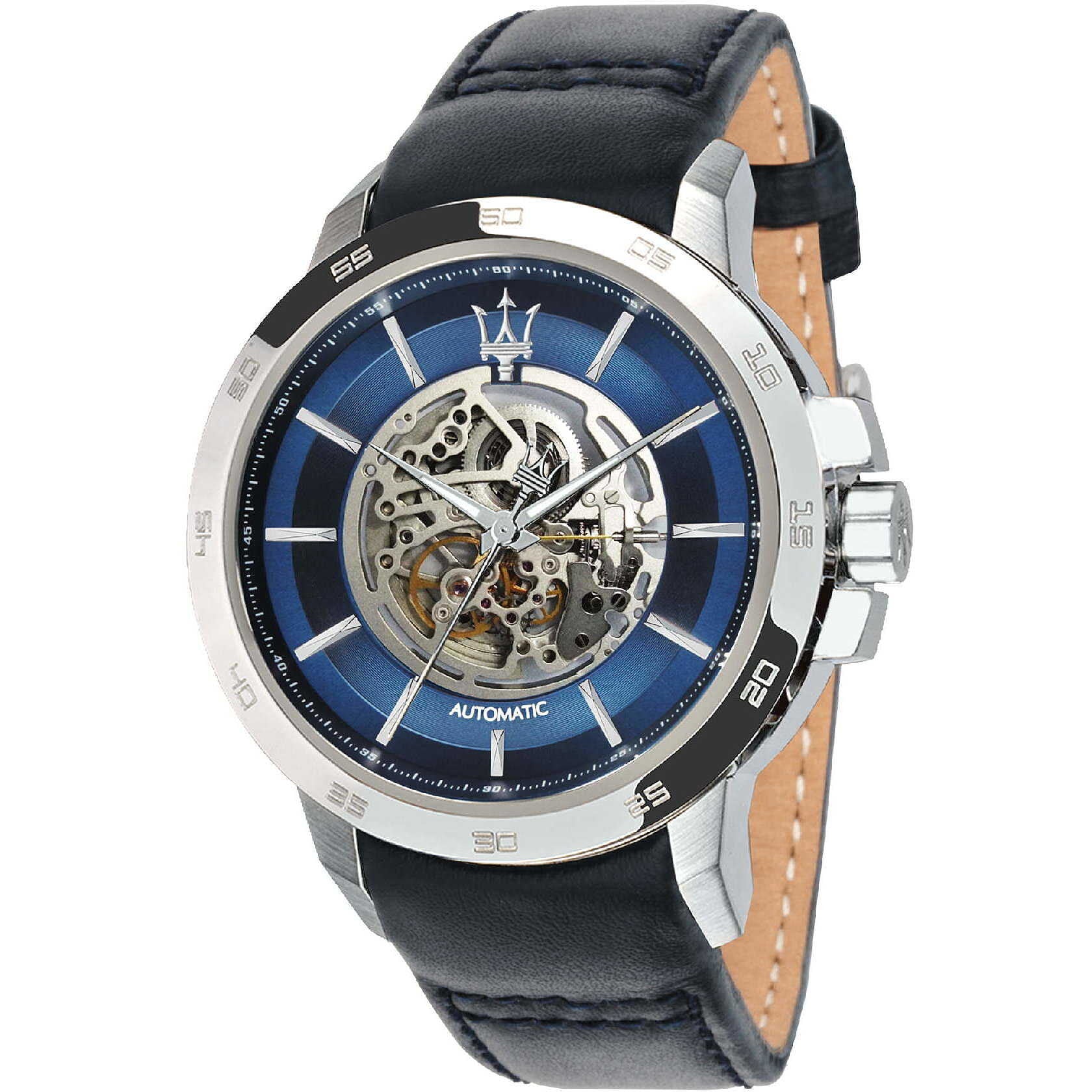 Maserati Ingegno Automatic Blue Open Heart Dial Men's Watch R8821119004 Main image
